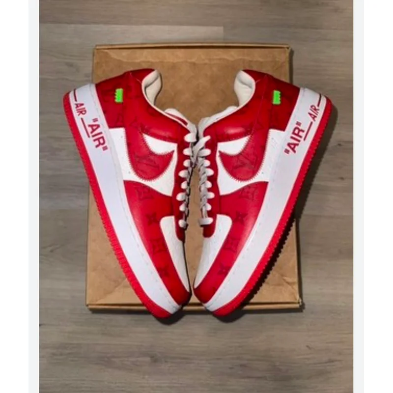 Baskets Air rouges et blanches pour homme